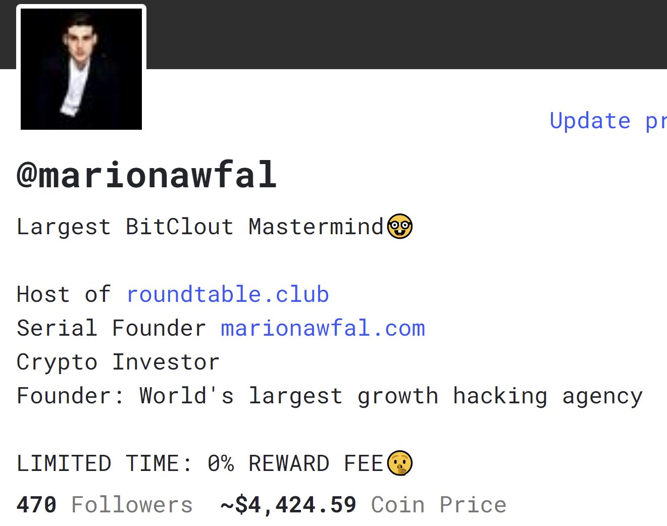 Image in @MarioNawfal's post: People invested over $400k in a week into my @Bitclout_ account. Whether the app crashes or explod…