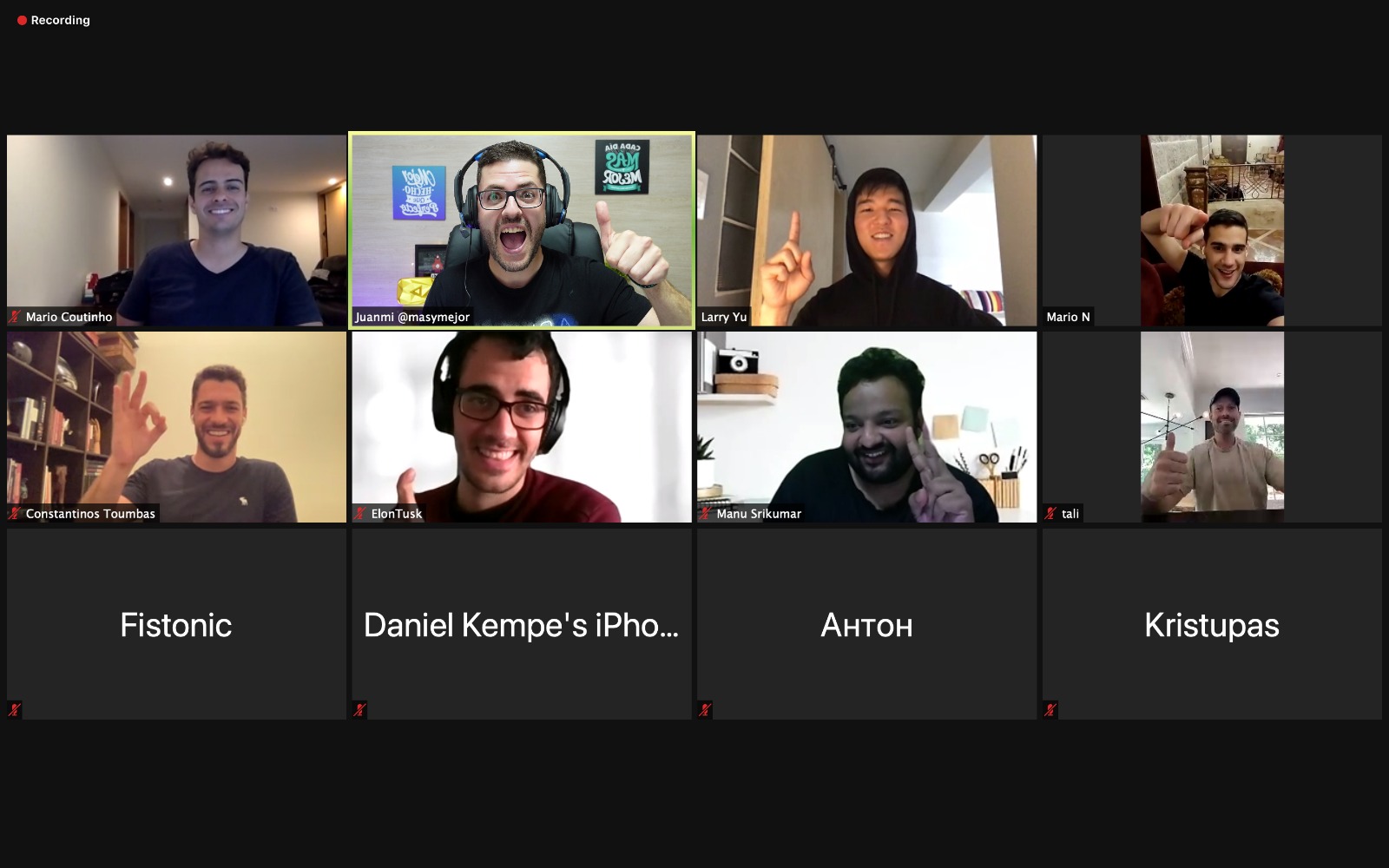 Image in @MarioNawfal's post: Had a great call with the Top 20 investors on #Bitclout. hat's crazy is seeing my coin go up by $30…