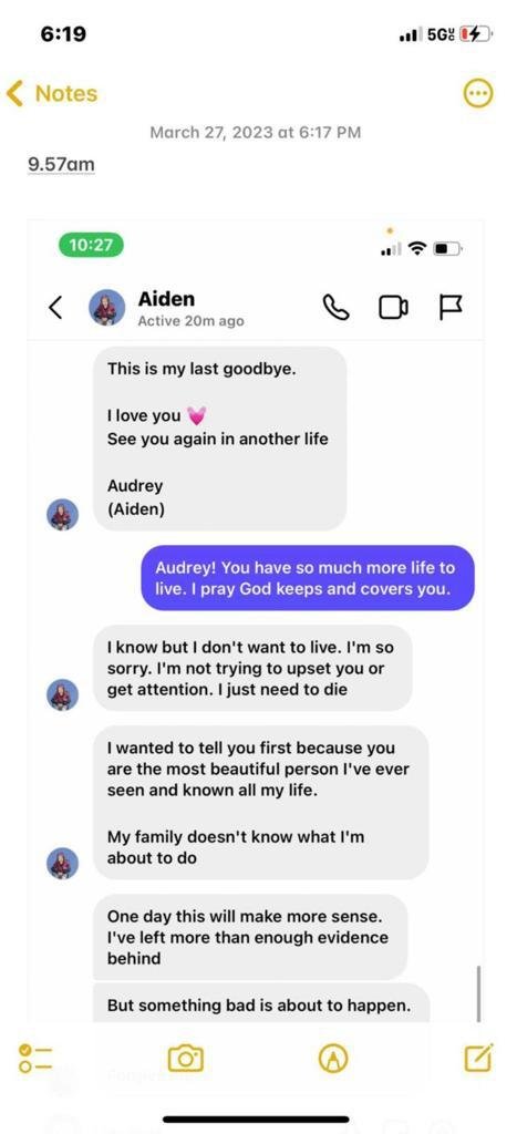 Image in @MarioNawfal's post: The Transgender shooter sent messages to her friend on Instagram minutes before the shooting at the…