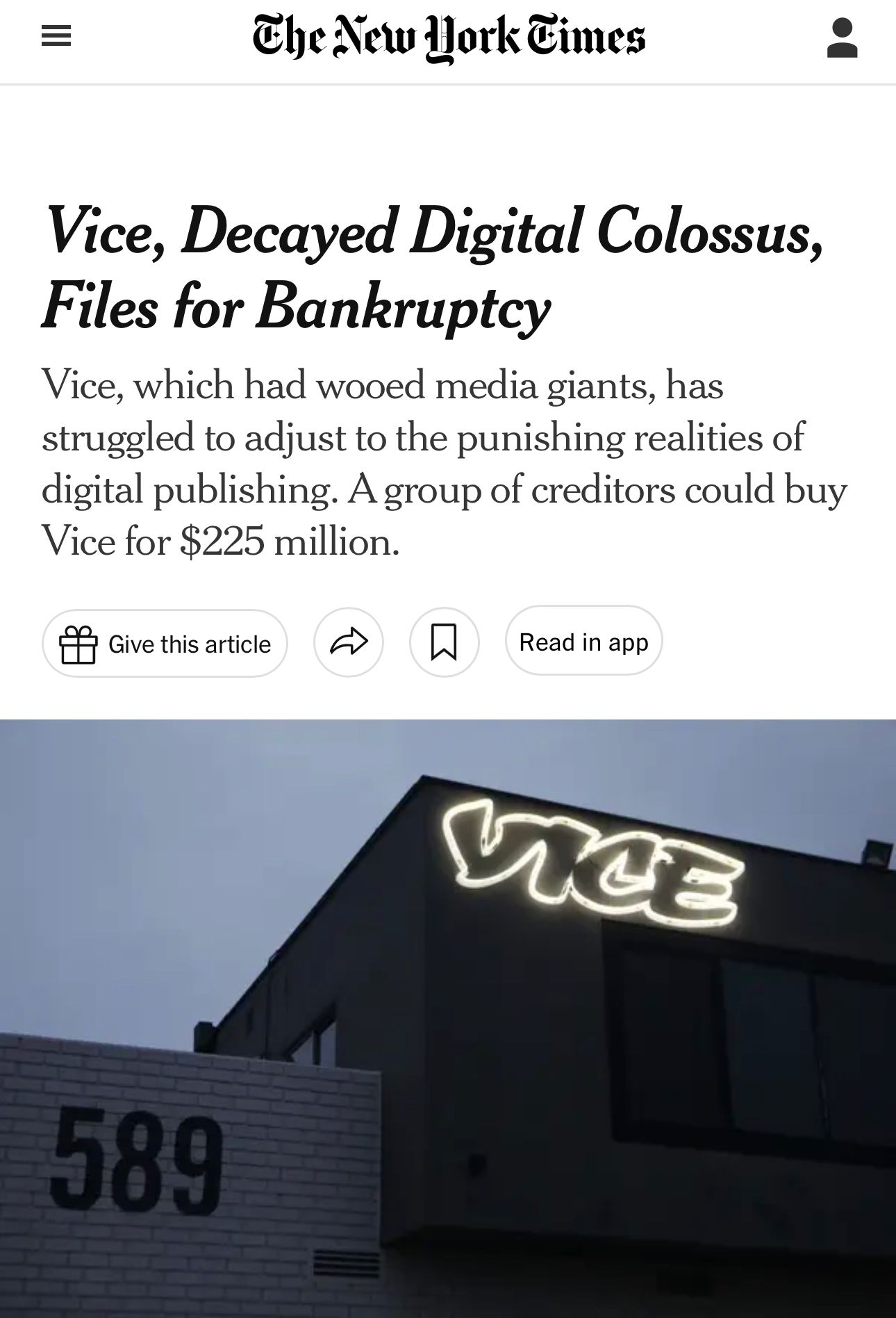 Image in @MarioNawfal's post: BREAKING: VICE Officially Files For Bankruptcy
Vice Media, known for it’s edgy content, files for …