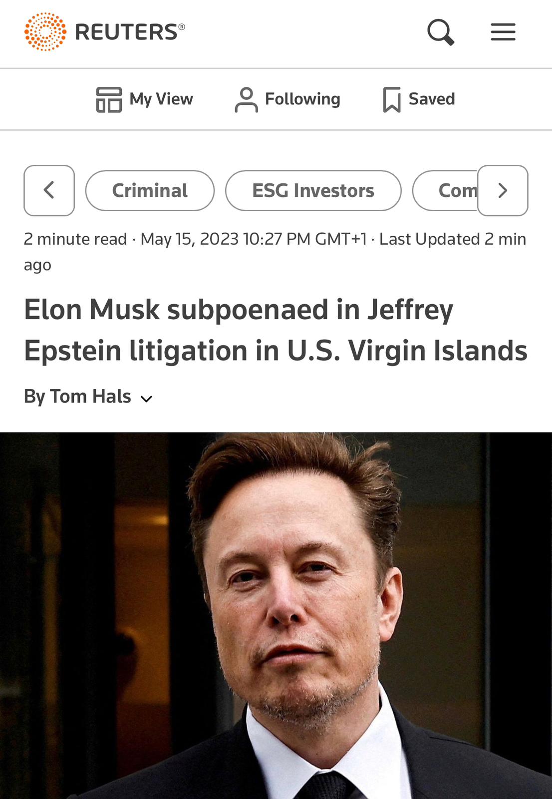 Image in @MarioNawfal's post: Elon Musk Responds To Epstein Connection Claims
Earlier today we found out Elon Musk was subpoenae…