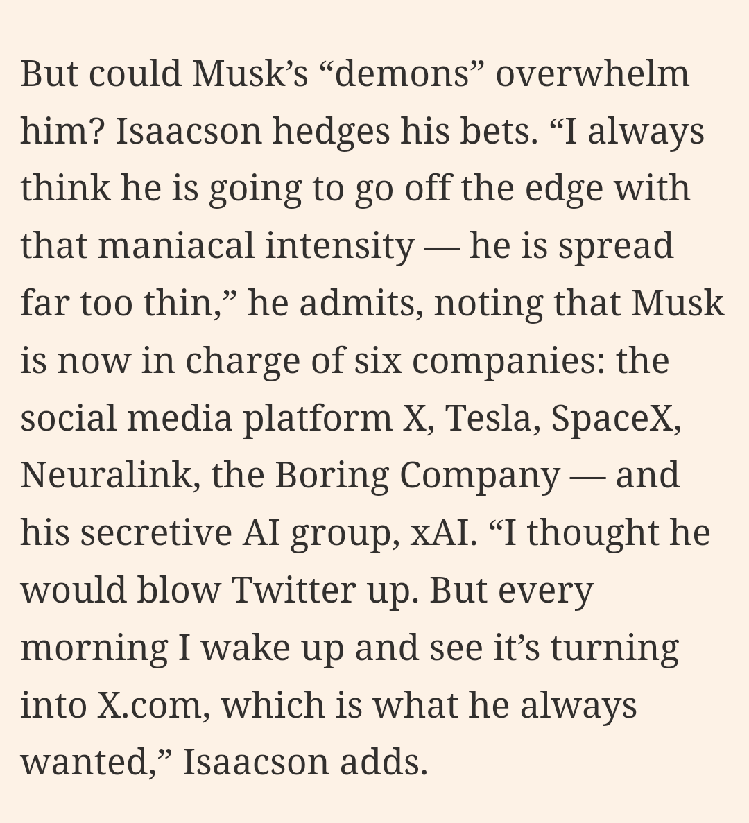 Image in @MarioNawfal's post: ELON KILLING TWITTER?
Walter Isaacson admitted he “thought Elon would blow Twitter up,” but realiz…