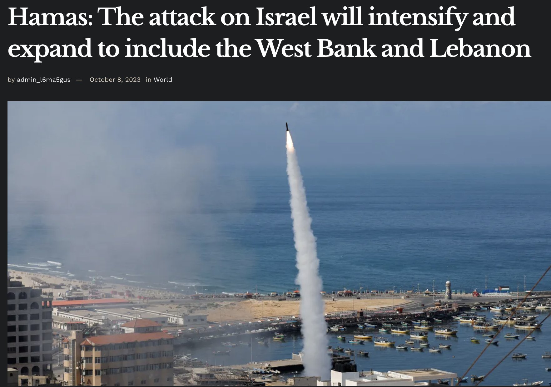 Image in @MarioNawfal's post: 🚨🚨🚨BREAKING: Hamas announced that the operations "will intensify and expand to include the West Ban…