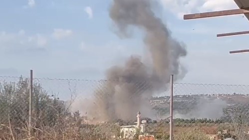 Image in @MarioNawfal's post: 🚨BREAKING: The Israeli Army: "Our helicopters launch raids on several sites in Lebanese territory."…