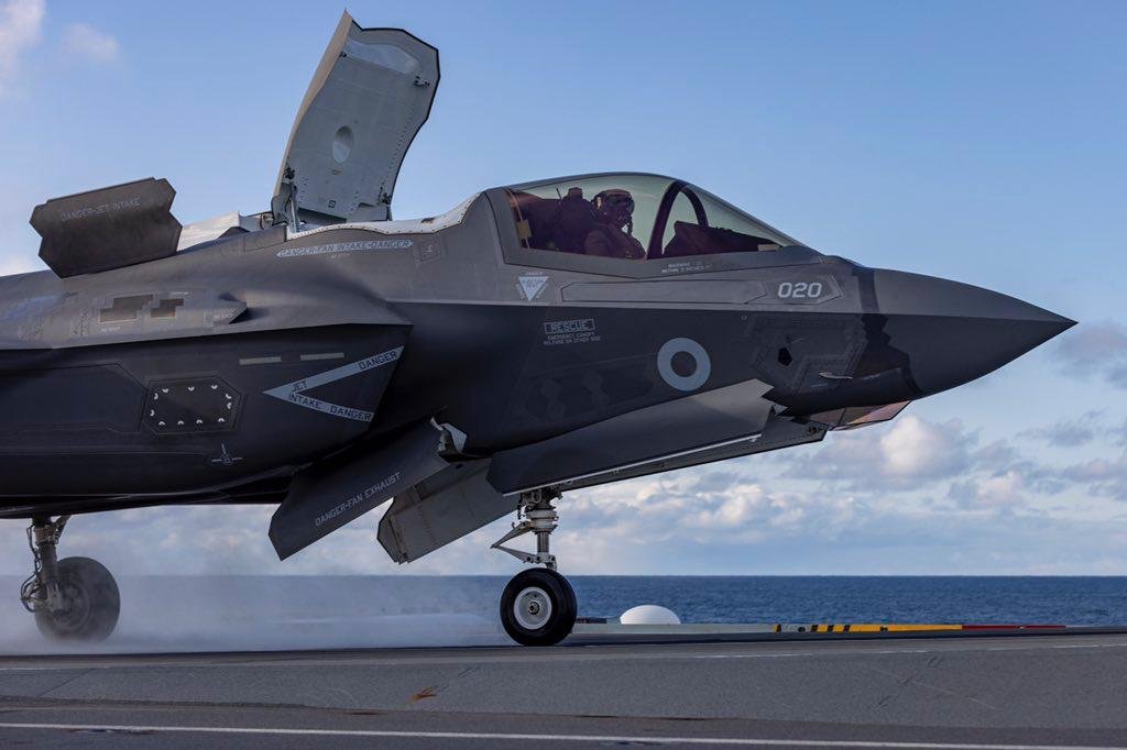 Image in @MarioNawfal's post: 🚨 JUST IN: The UK Ministry of Defence has placed the UK Carrier Strike group (including Europe’s mo…