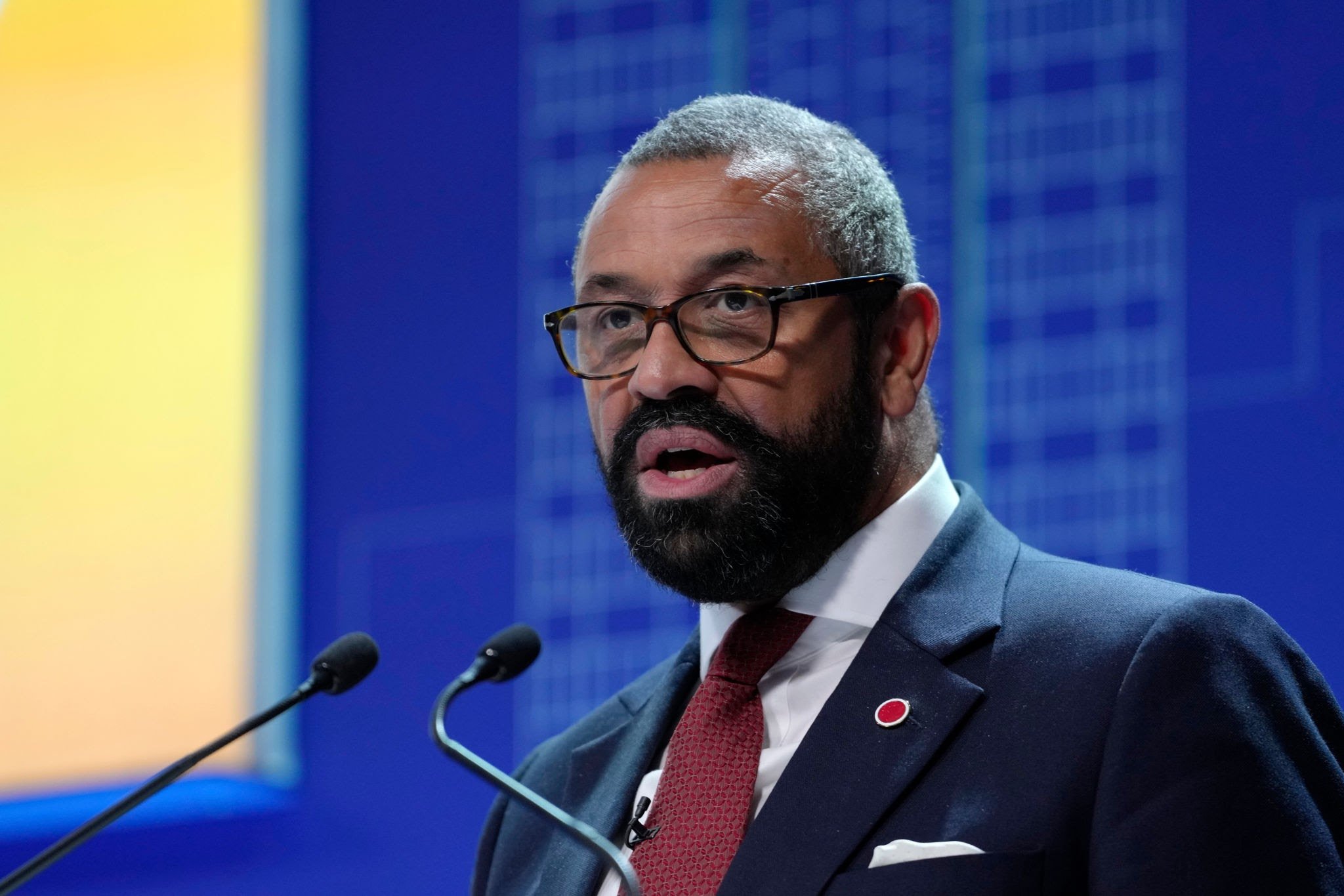 Image in @MarioNawfal's post: 🚨JUST IN: British Foreign Minister, James Cleverly:
"We are working diplomatically with the count…