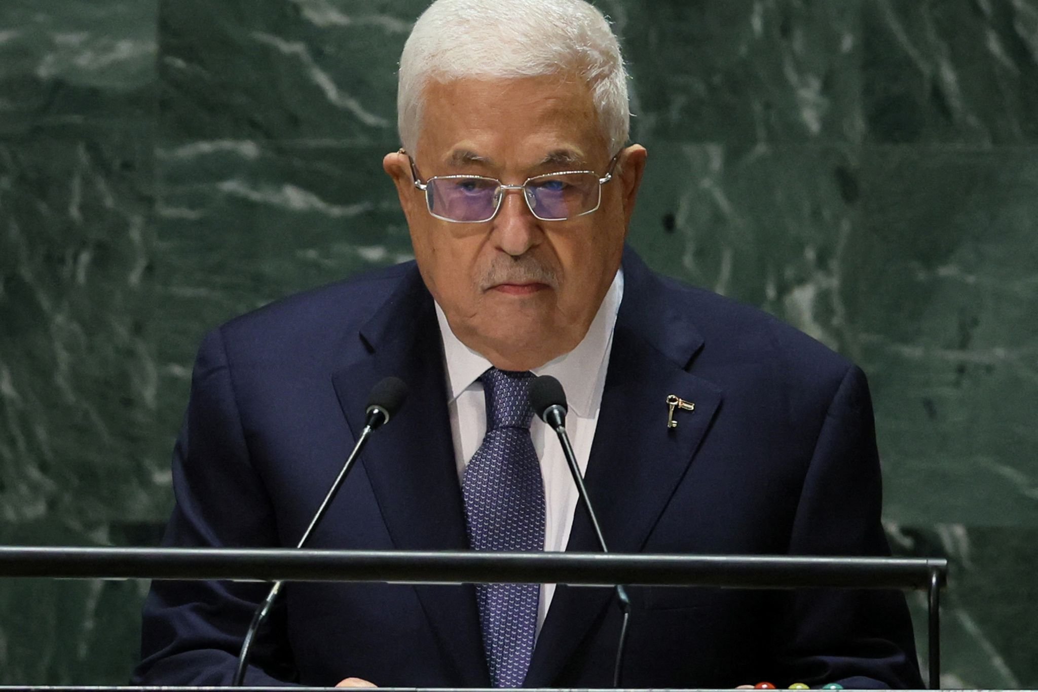 Image in @MarioNawfal's post: 🚨 JUST IN: Palestinian President Mahmoud Abbas:
"We reject violence and the killing or torture of…