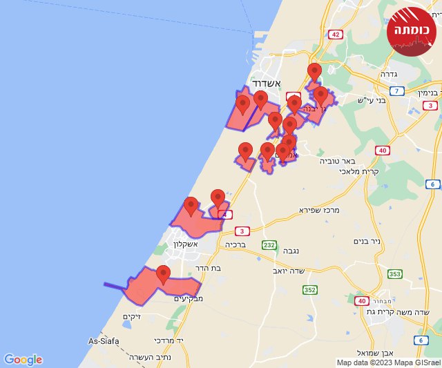 Image in @MarioNawfal's post: 🚨JUST IN: Hamas' Al-Qassam Brigades Launches Rocket Barrage on Ashdod, Israel, in Response to Civil…