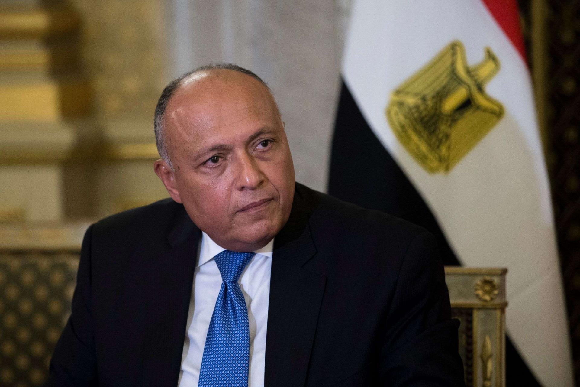 Image in @MarioNawfal's post: 🚨JUST IN - Egyptian Foreign Minister:
"Unfortunately, Israel has not yet allowed humanitarian aid…