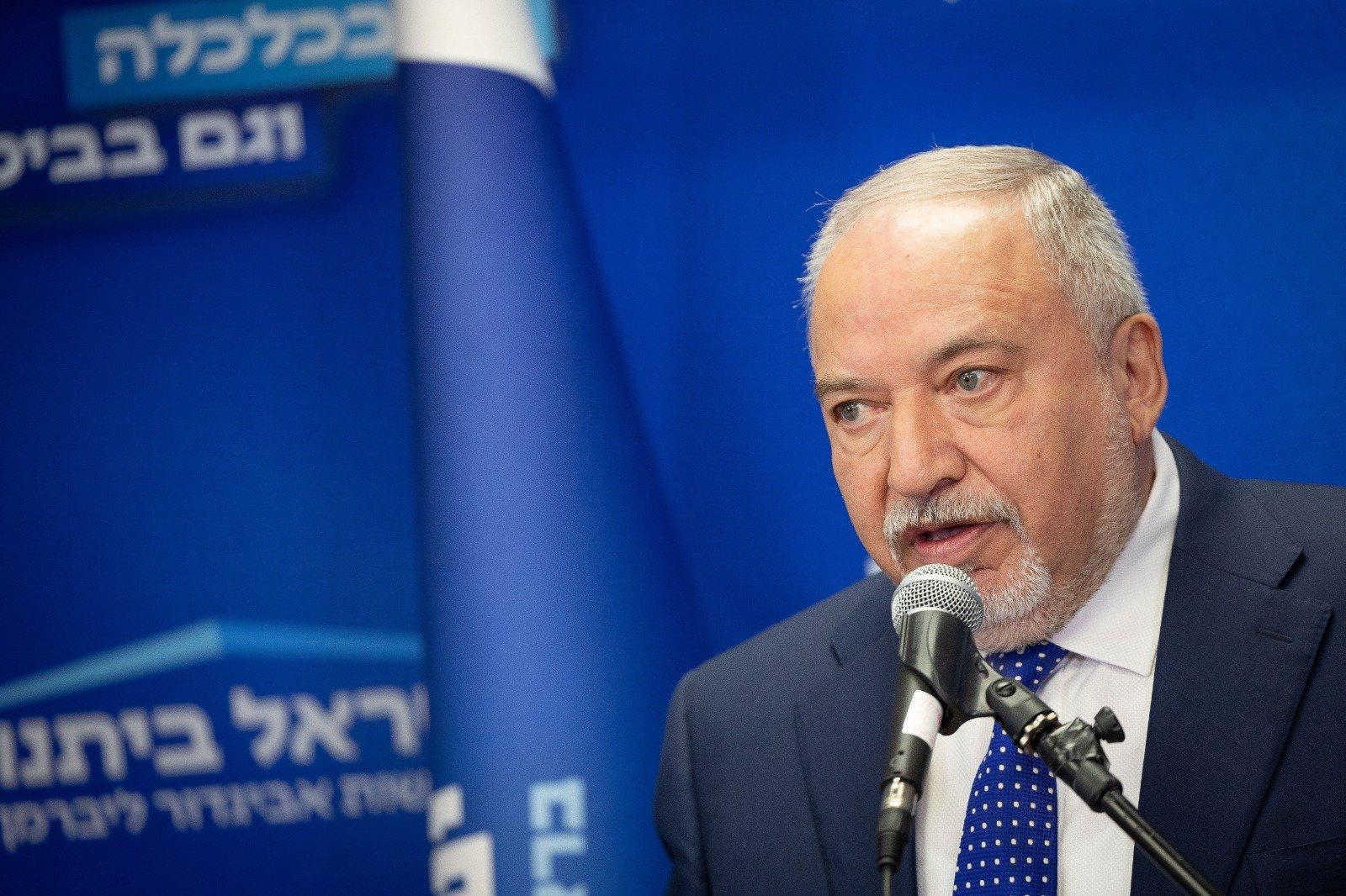 Image in @MarioNawfal's post: 🚨BREAKING - Former Israeli Finance Minister Avigdor Lieberman, demands proof before any humanitaria…