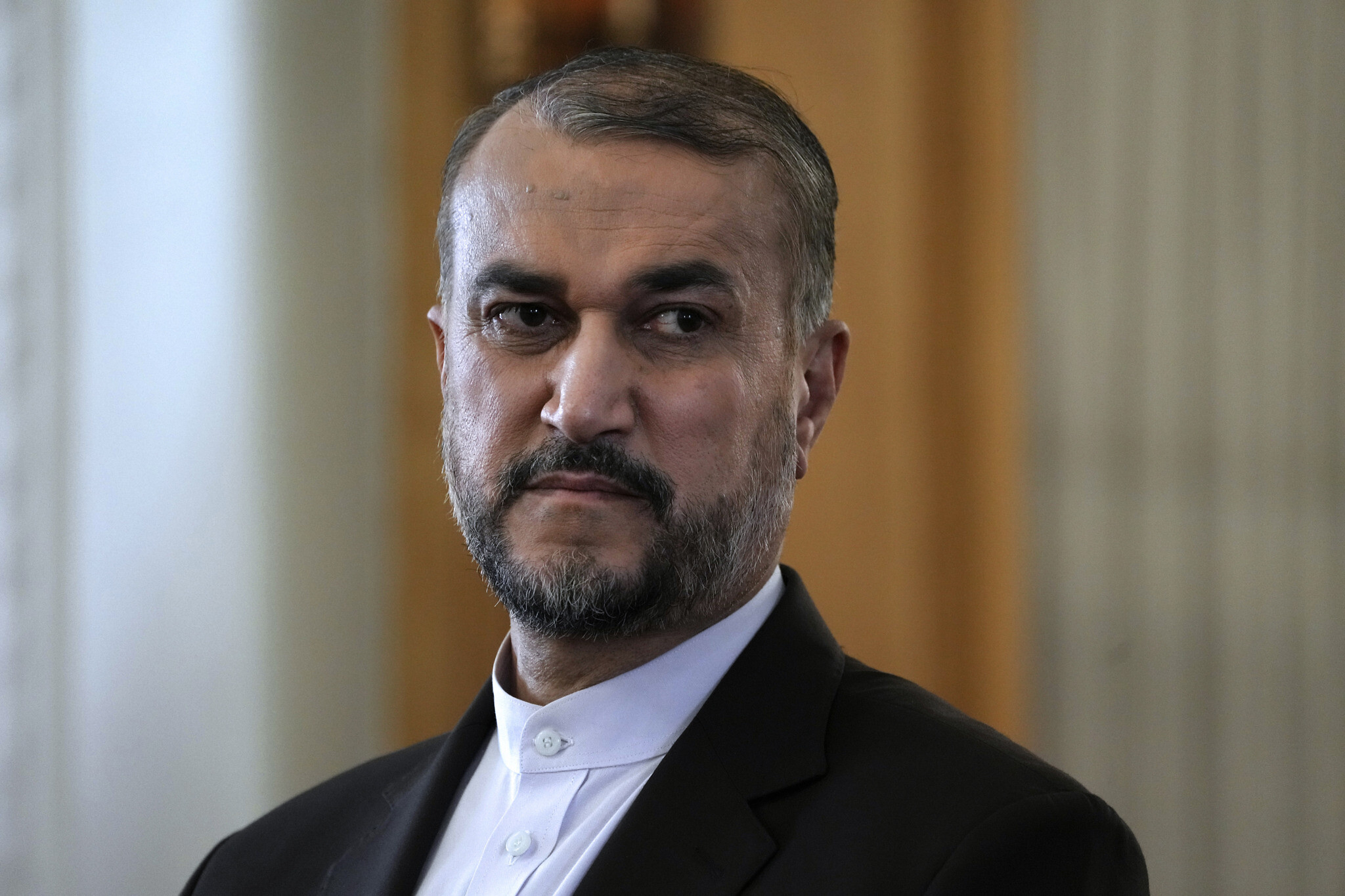 Image in @MarioNawfal's post: JUST IN - Iranian Foreign Minister, Hossein Amir-Abdollahian Warns:
- We caution both Washington a…