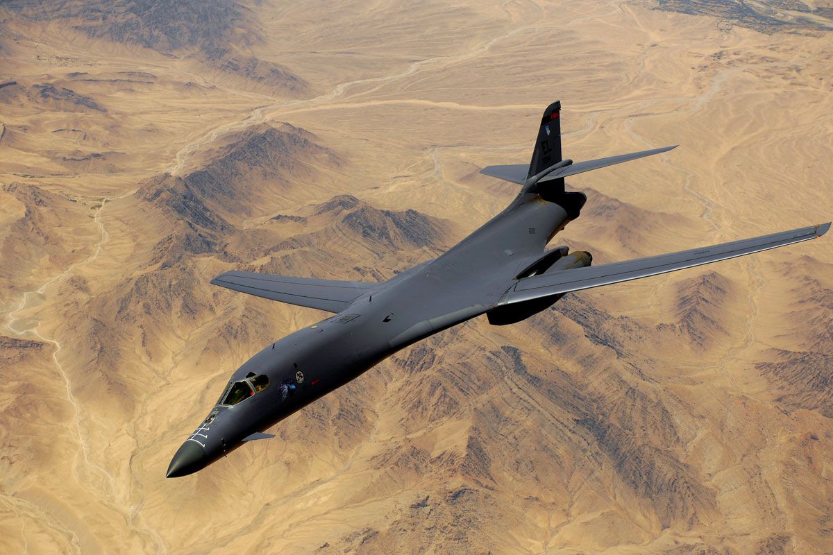 Image in @MarioNawfal's post: 🚨The US Air Force has transferred B-1B Lancer bombers from a base in Texas to a base in Fairford in…