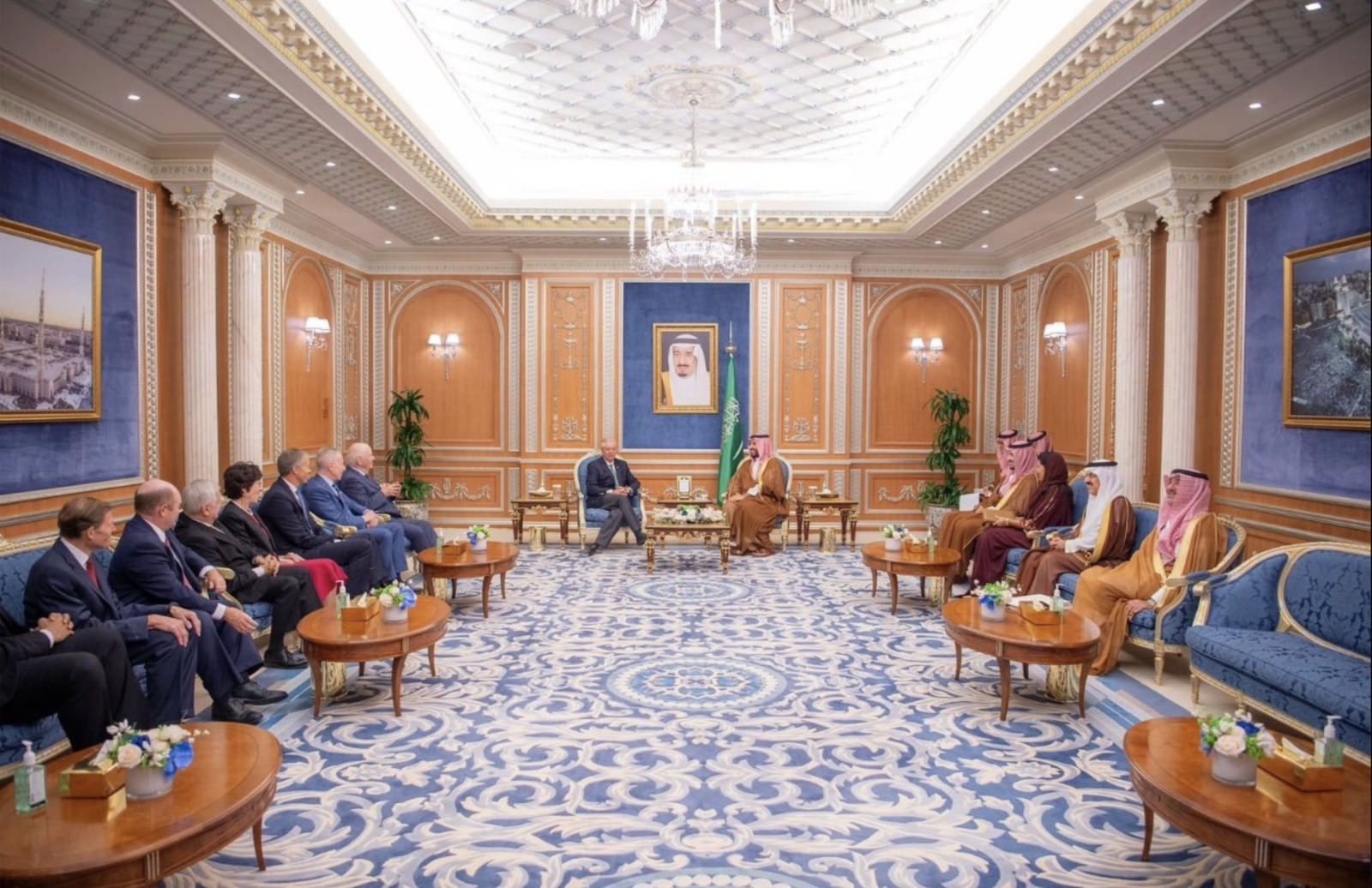 Image in @MarioNawfal's post: 🇺🇸🇸🇦Why, out of all people, is LINDSEY GRAHAM the chair of the meeting with Saudi's leader Mohammed…