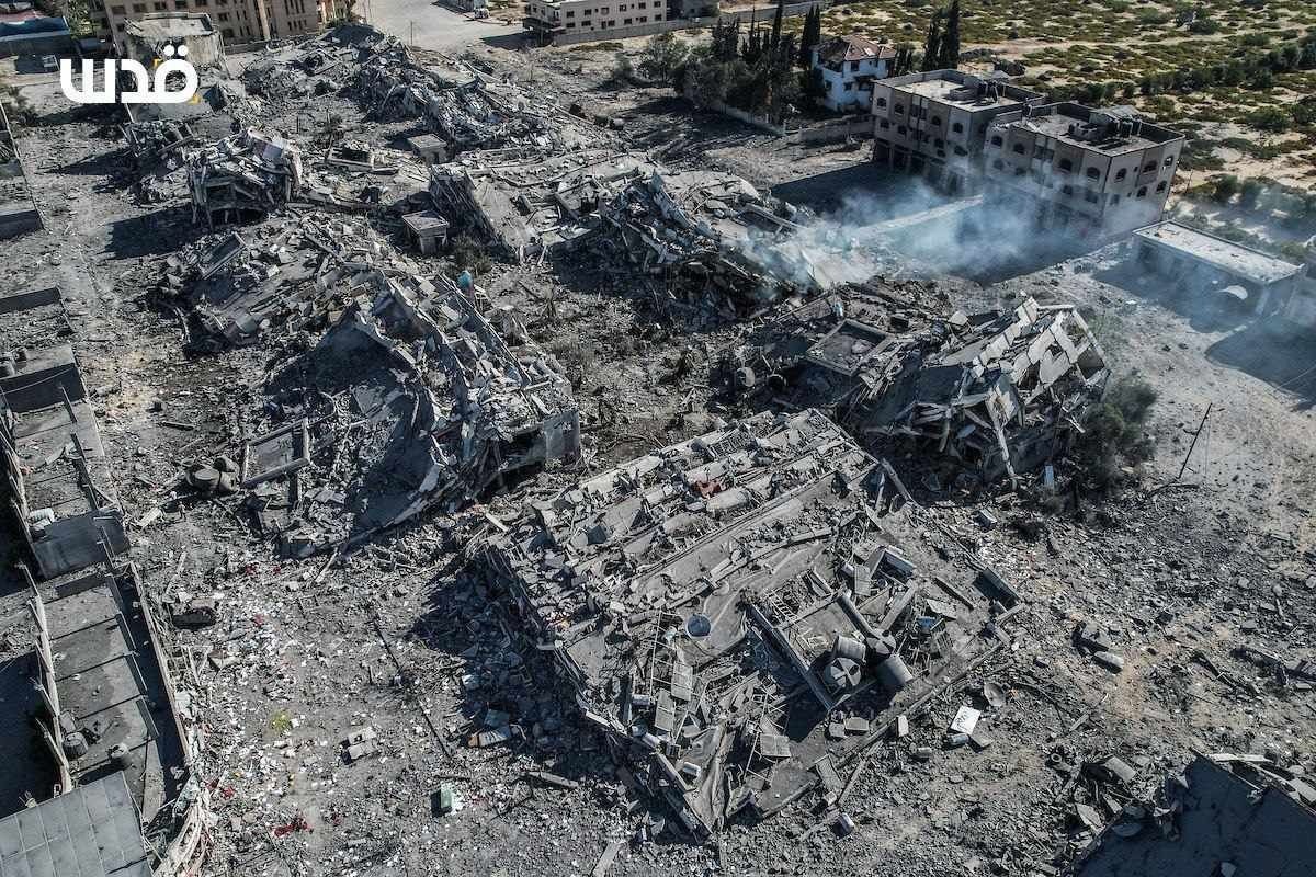 Image in @MarioNawfal's post: 🚨JUST IN: Israel bombed the Gaza Strip with more than 12,000 tons of explosives, equivalent to the …