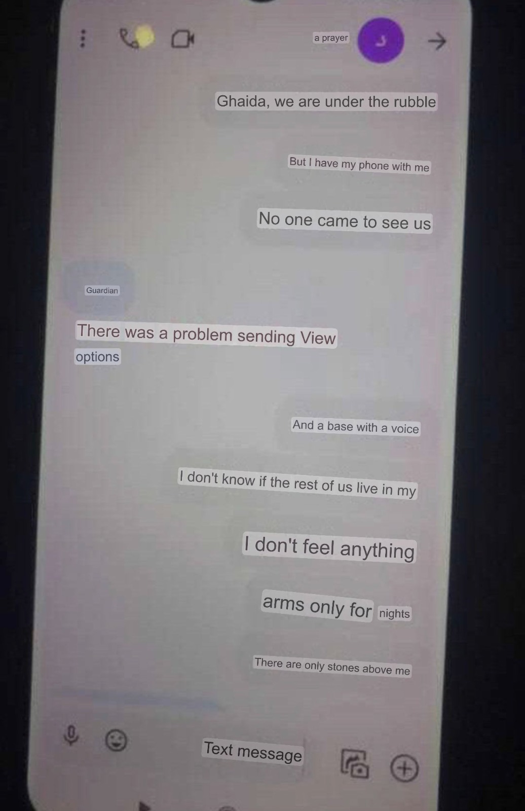 Image in @MarioNawfal's post: 🚨Teenager receives messages from her friend who is buried under the rubble of a collapsed building:…