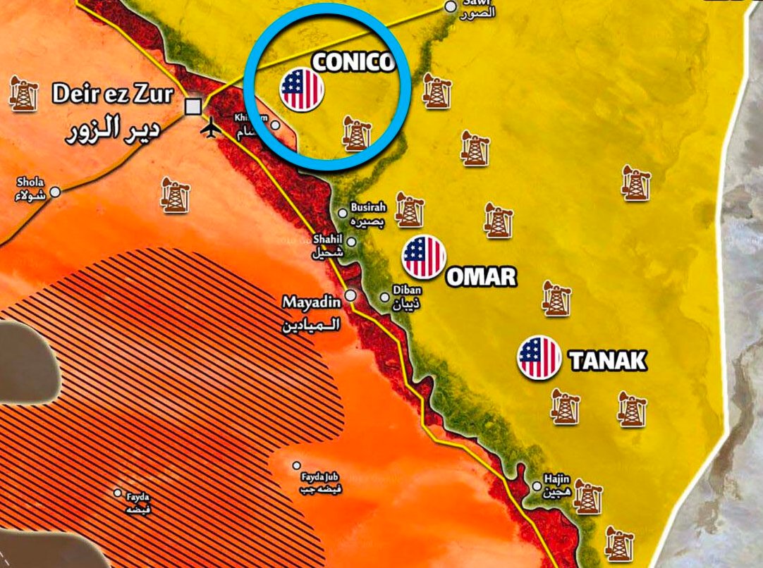 Image in @MarioNawfal's post: 🚨BREAKING: Another rocket attack on a US base North East of Syria, near the Iraqi borders and the C…