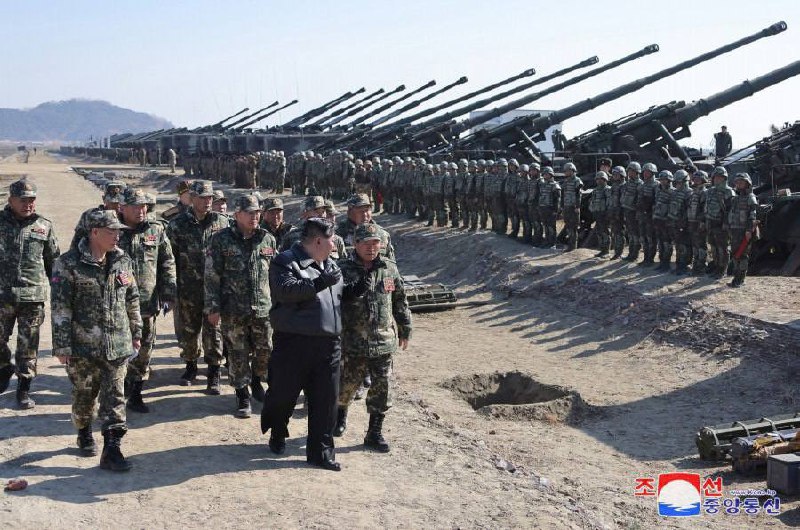 Image in @MarioNawfal's post: Kim has a new leather jacket… and long-range missiles. https://t.co/w20pJXV4vj