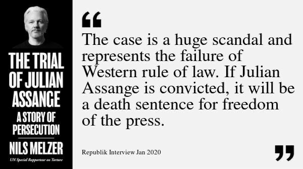 Image in @JulianAssange's post: "Prosecuting Assange means that any publication based on leaked material would become a crime"
For…