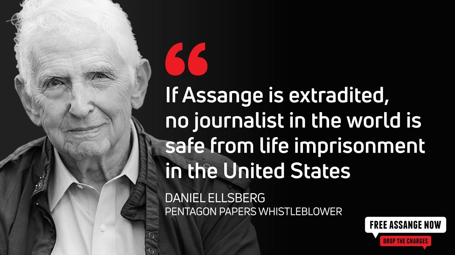 Image in @JulianAssange's post: "If Assange is extradited, no journalist in the world is safe from life imprisonment in the United …