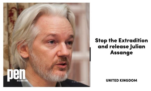 Image in @JulianAssange's post: PEN International: "Stop the extradition and release Julian Assange” @pen_int #FreeAssangeNOW
A UK…