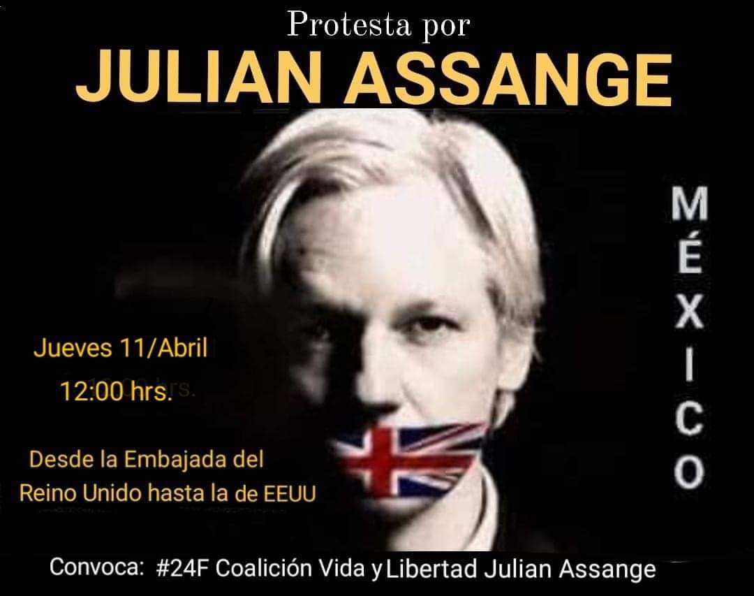 Image in @JulianAssange's post: On April 11 political prisoner Julian Assange will mark 5 years at the UK’s most secure prison - ha…