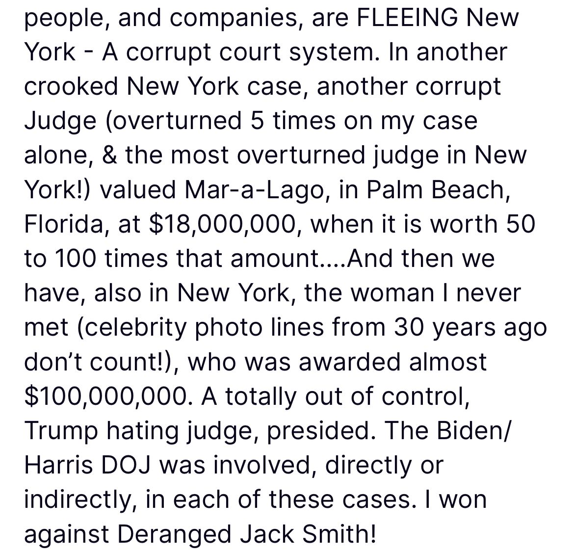 Image in @MarioNawfal's post: 🚨🇺🇸TRUMP DECLARES JUDICIAL SYSTEM “A MOCKERY”
Trump lashed out on social media, calling his treatm…