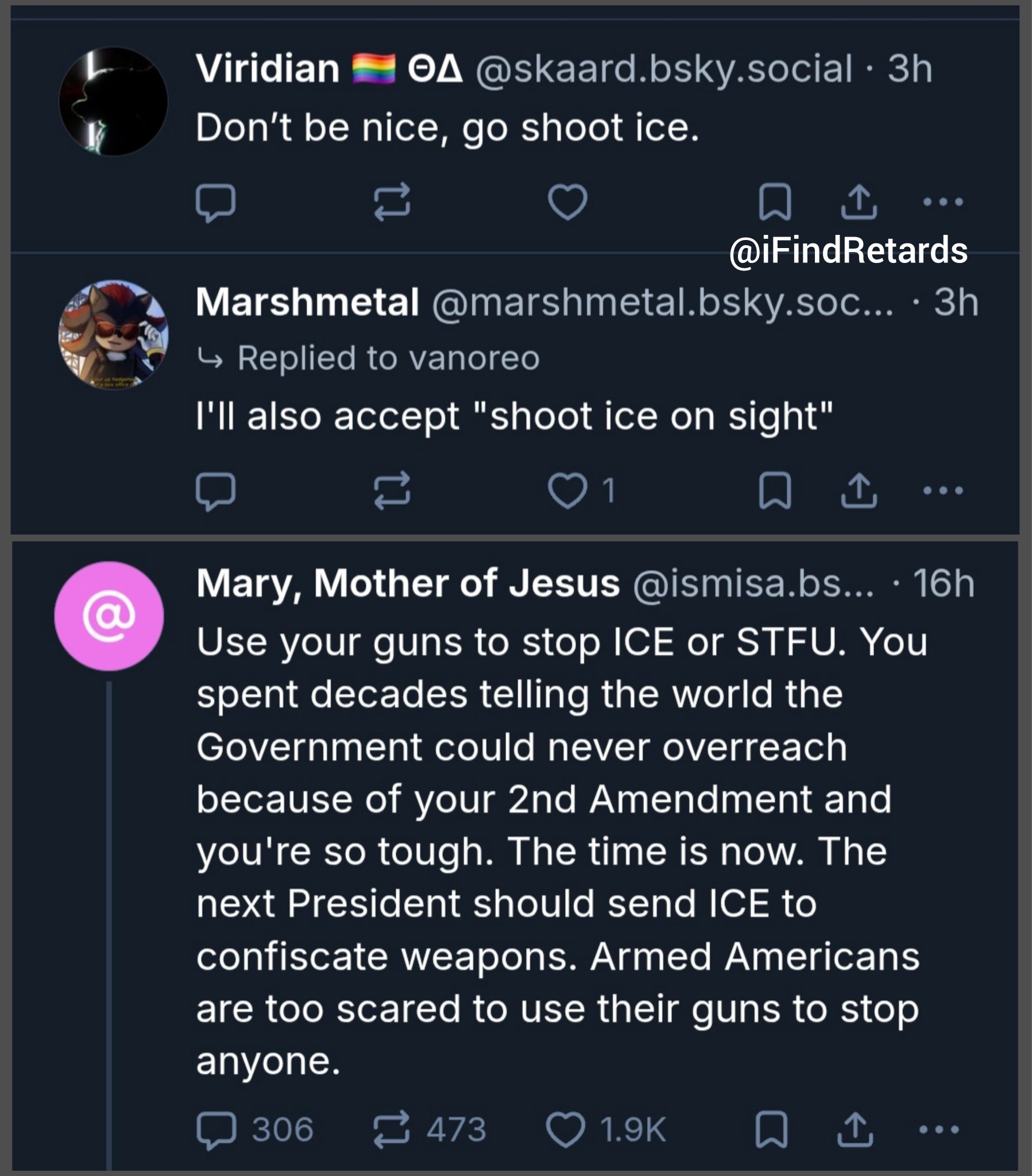 Image in @IfindRetards's post: This is Bluesky at the moment 👇 https://t.co/HNI6ICVdLk