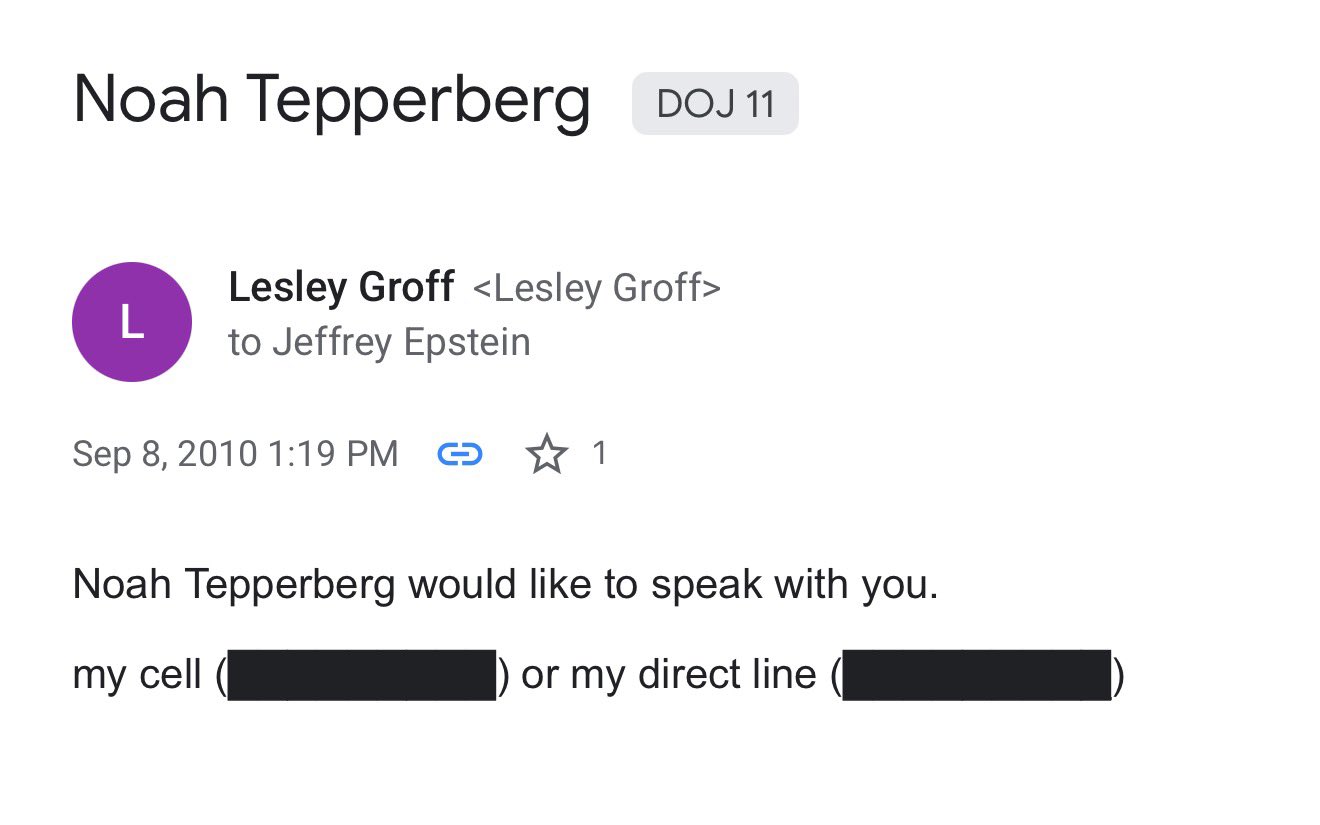 Image in @sneako's post: Noah Tepperberg allegedly wanted to meet Jeffrey Epstein two years after his sex crimes conviction.…