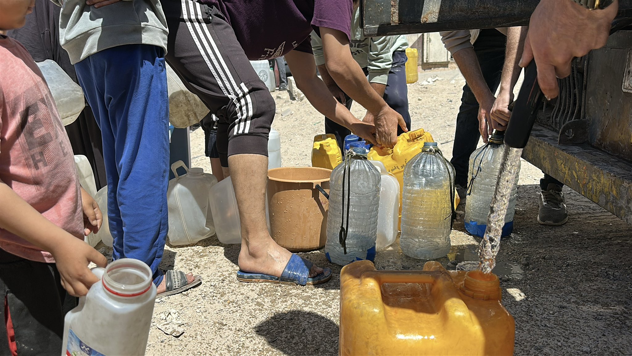 Image in @sneako's post: Clean water distribution in North Gaza thanks to contributions from the love speech charity raised …