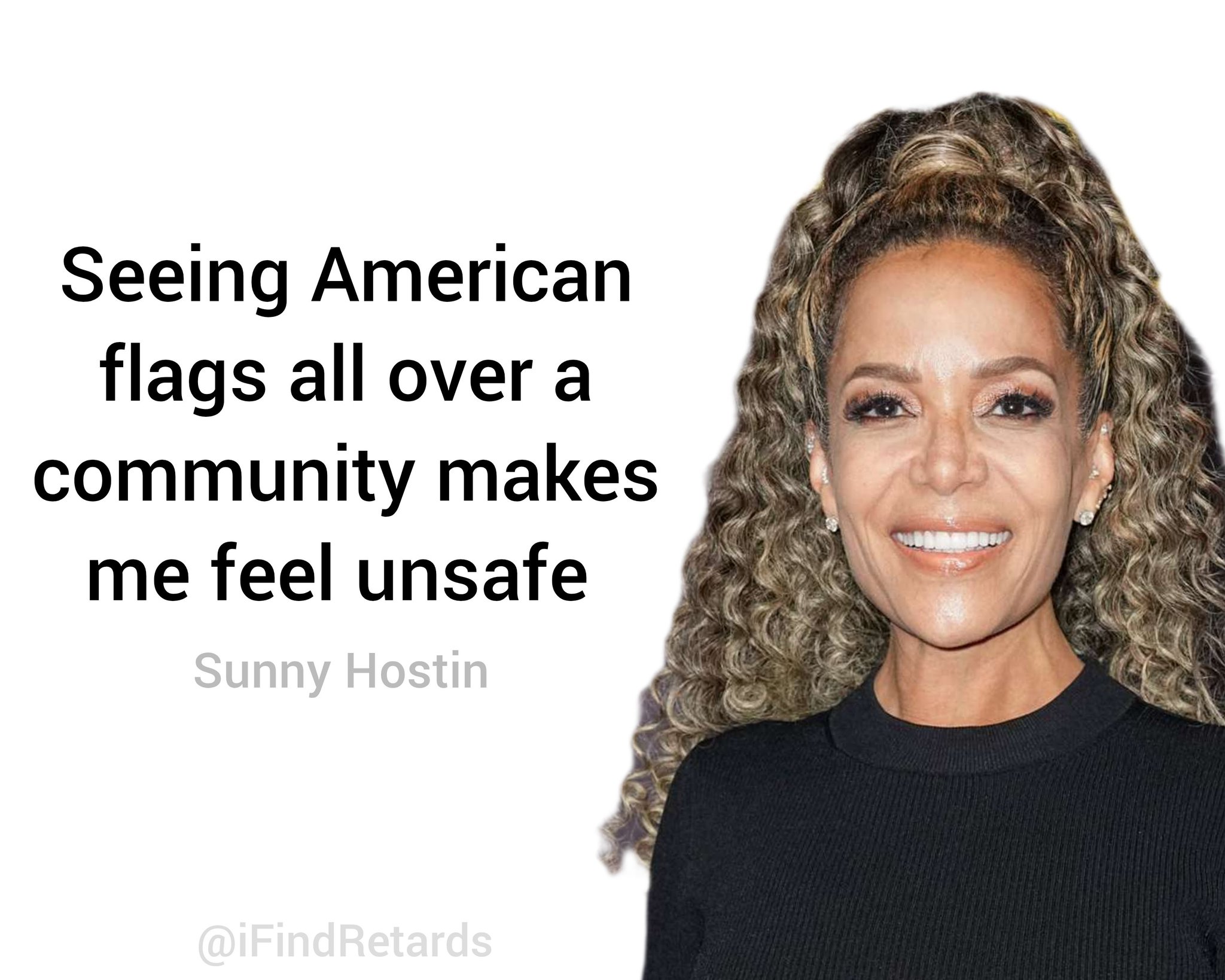 Image in @IfindRetards's post: Sunny with another retarded take. She is so good at this https://t.co/cOuC5ykYAP