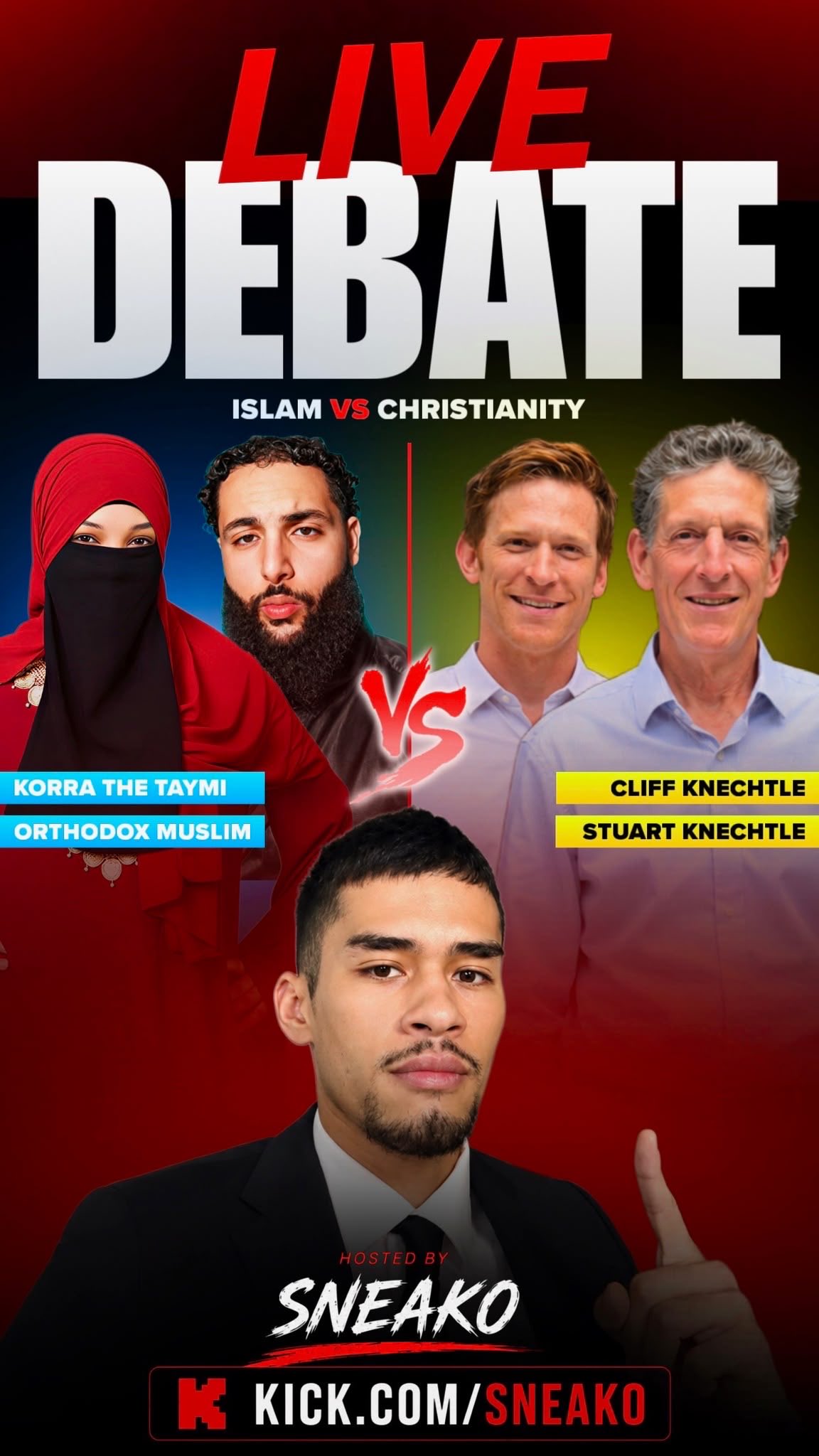 Image in @sneako's post: Debate live now https://t.co/vhY6tN37E5
