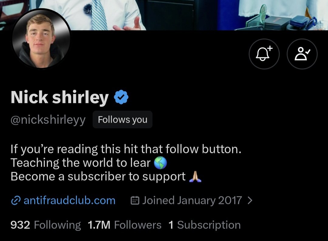 Image in @IfindRetards's post: Subscriber shout-out of the day.
Absolute legend @nickshirleyy
Honoured to be his only subscrip…