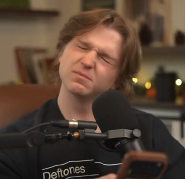 Image in @IfindRetards's post: Leftist influencer Dean Withers was holding back tears after being accused of grape. He crashed out…