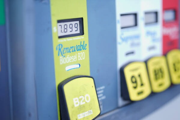 Image in @MarioNawfal's post: 🚨🇺🇸 Diesel just crossed $6 a gallon, and John Thune said Republicans are willing to look at blockin…