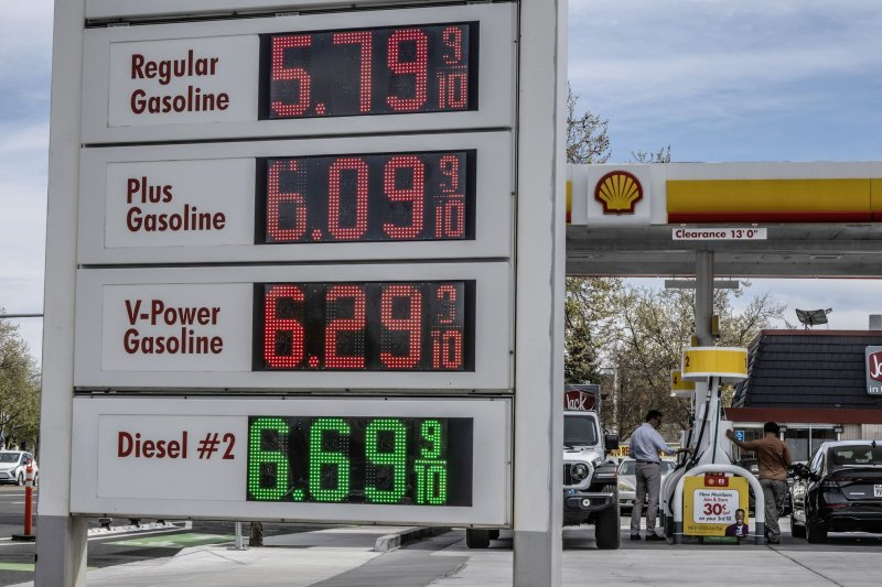 Image in @MarioNawfal's post: 🚨🇺🇸 Diesel just crossed $6 a gallon, and John Thune said Republicans are willing to look at blockin…