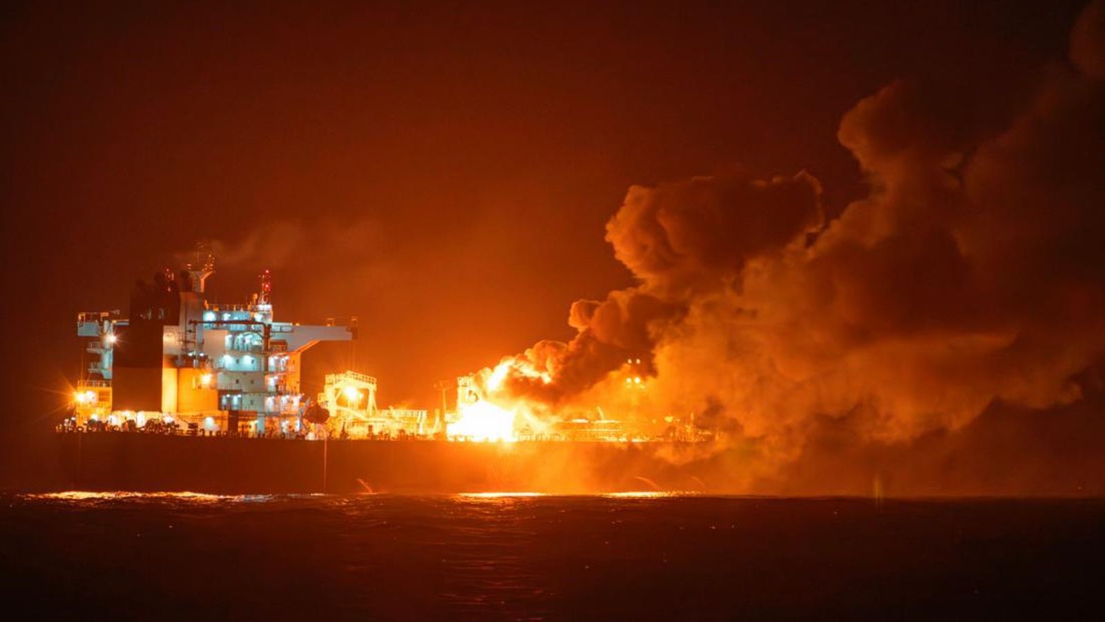 Image in @MarioNawfal's post: 🇸🇬🇯🇵🇬🇧 It took 4 navies shooting at civilian ships, 1,500 uninsured tankers and talk of charging ve…