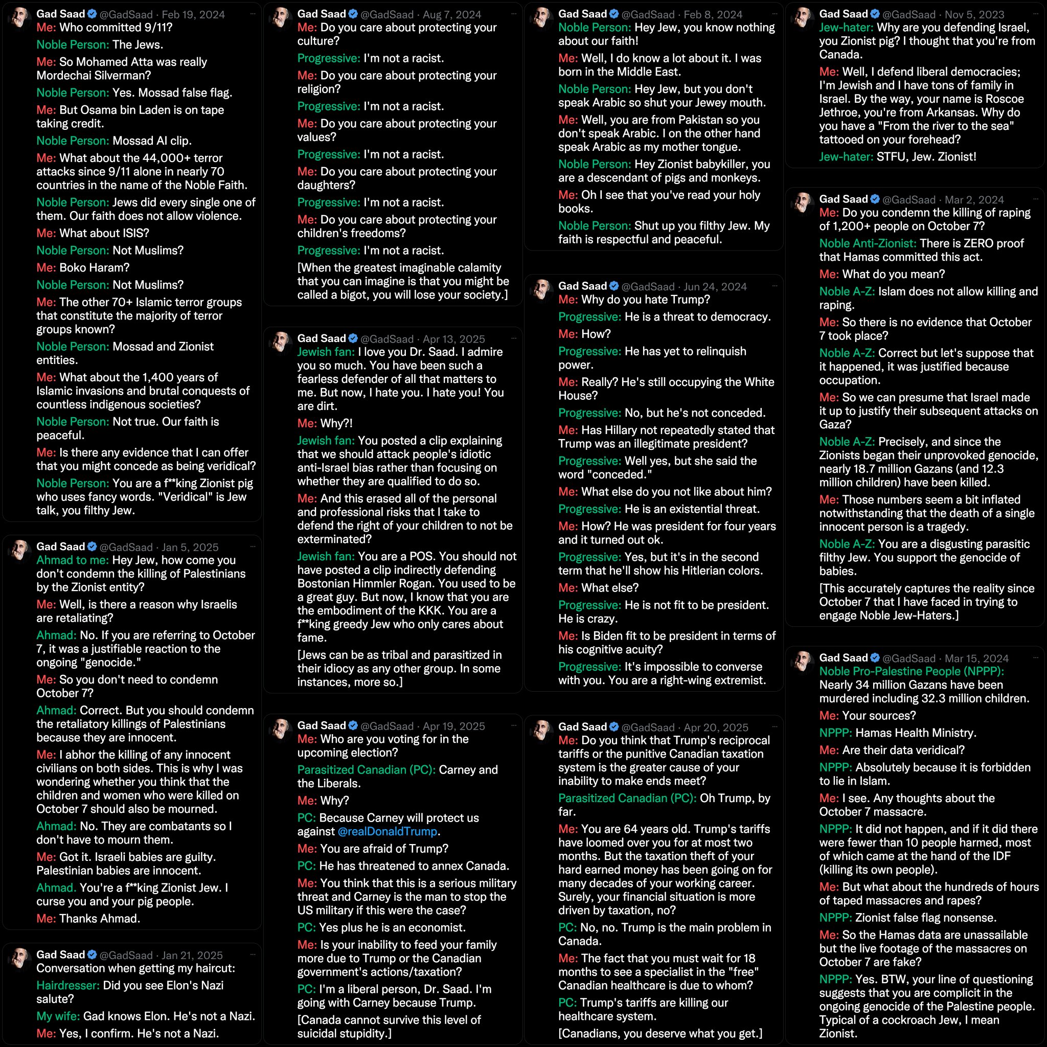 Image in @Wallface's post: The only debates @GadSaad wins are the ones he has in the shower. https://t.co/zIX3DlTld8