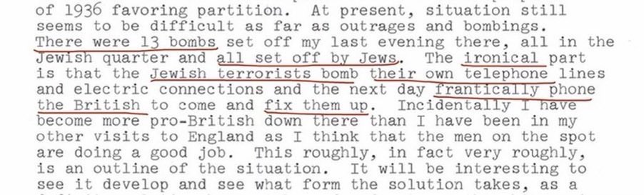 Image in @Wallface's post: This letter was written by your late uncle to your grandfather during his 1939 visit to Palestine. …