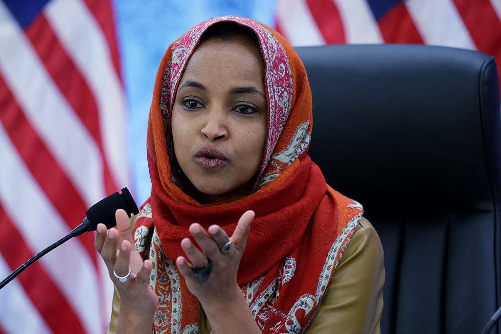 Image in @MarioNawfal's post: 🇺🇸 Federal agents just wrapped up a 5-hour search of Ilhan Omar's home, and she's now popped up on …