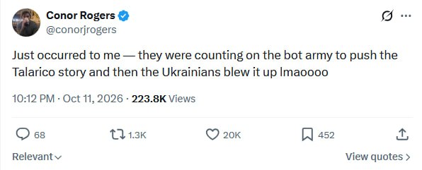 Image in @MarioNawfal's post: 🇷🇺 The RUSSIAN BOT STORY is almost too perfect for some people.
Adam Kinzinger says his haters hav…