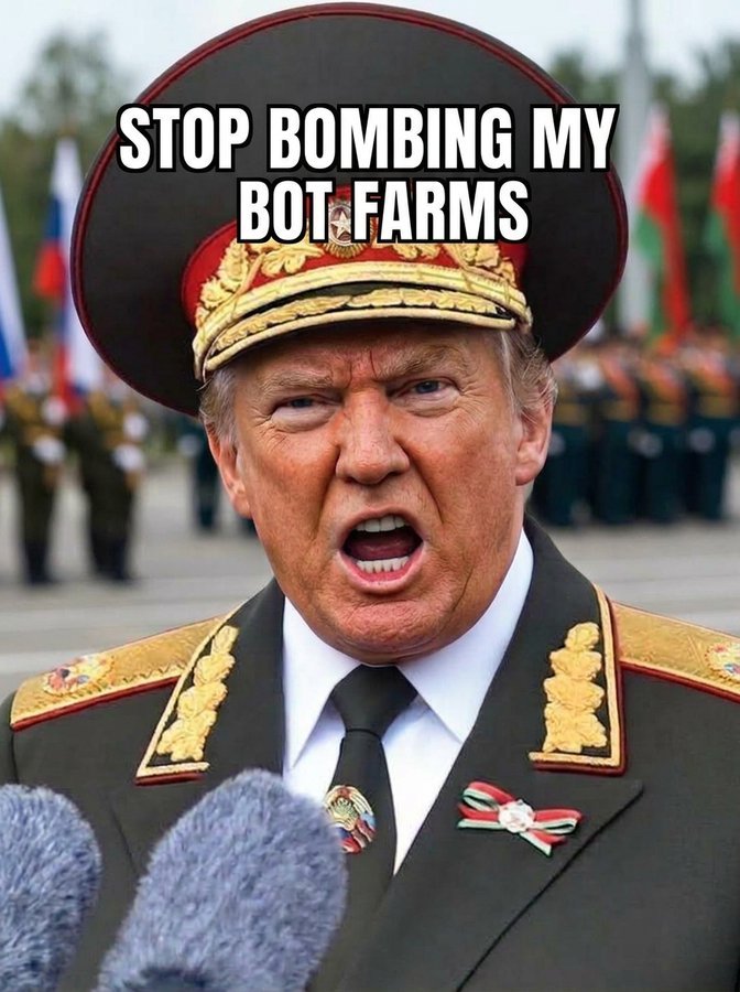 Image in @DmytroVY's reply: @MarioNawfal Trump always defends russia. He's also lying – Ukrainian defenders didn't hit any ener…