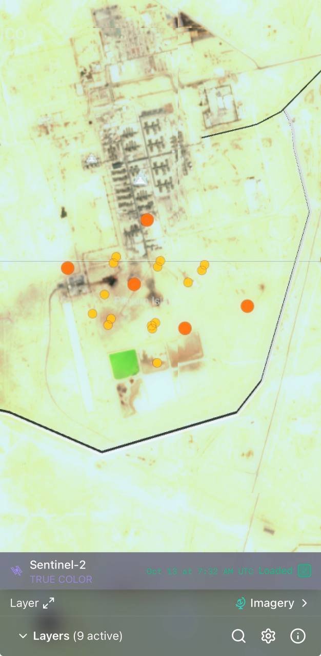 Image in @MarioNawfal's post: 🚨🔥🇸🇦 BREAKING: Saudi Aramco’s Shedgum Gas Plant struck by rockets.
Ansarullah is believed to be r…