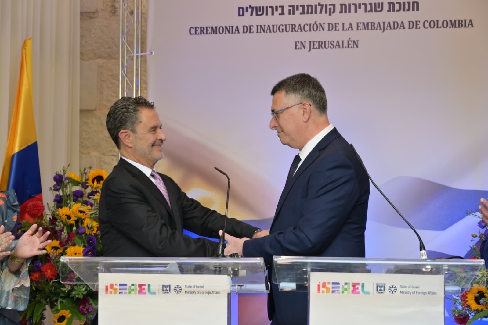 Image in @gidonsaar's post: An important and historic day in the relations between Israel and Colombia, and for Jerusalem, our …
