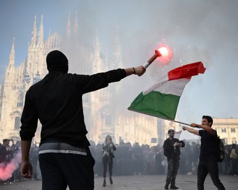Image in @MarioNawfal's post: 🇮🇹 Italy approves EMERGENCY DECREE following violent weekend riots across Italy
Prime Minister Gio…