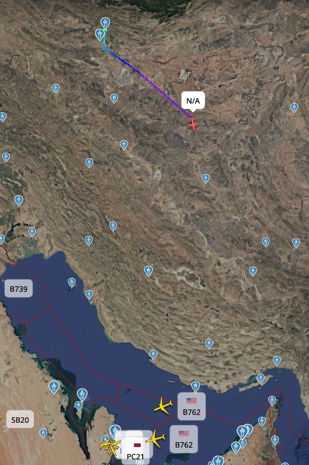 Image in @MarioNawfal's post: A Qatari delegation arrived in Iran and then left in less than an hour. WTF is going on?? https://t…