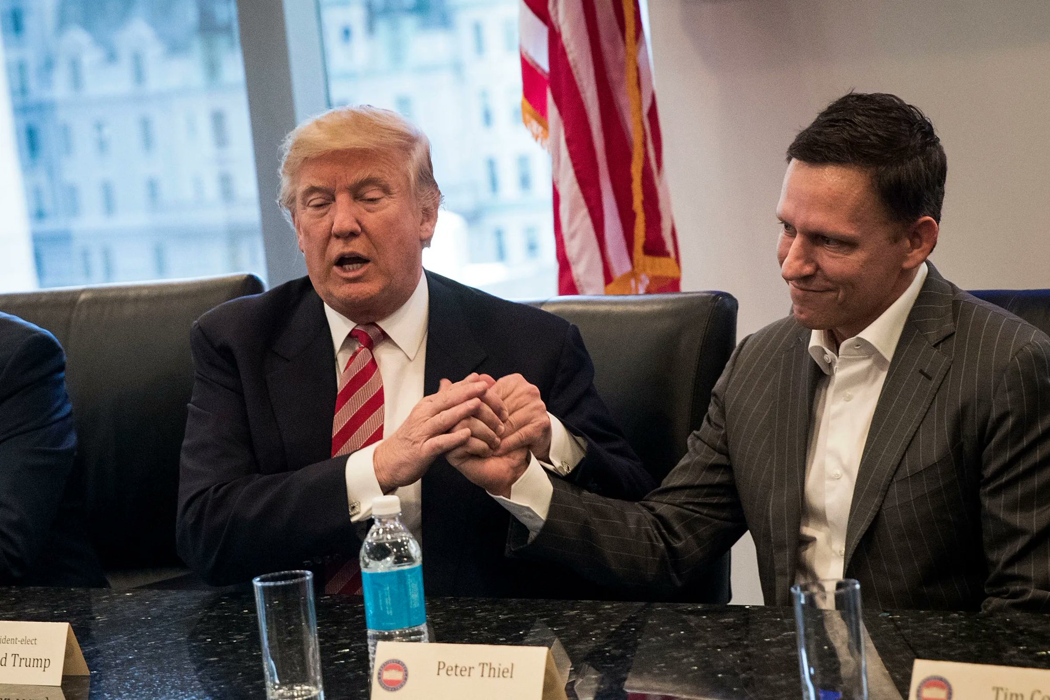 Image in @MarioNawfal's post: 🚨🇺🇸🇮🇷 Peter Thiel, one of Trump’s most influential billionaire backers, says the Iran war was a MIS…