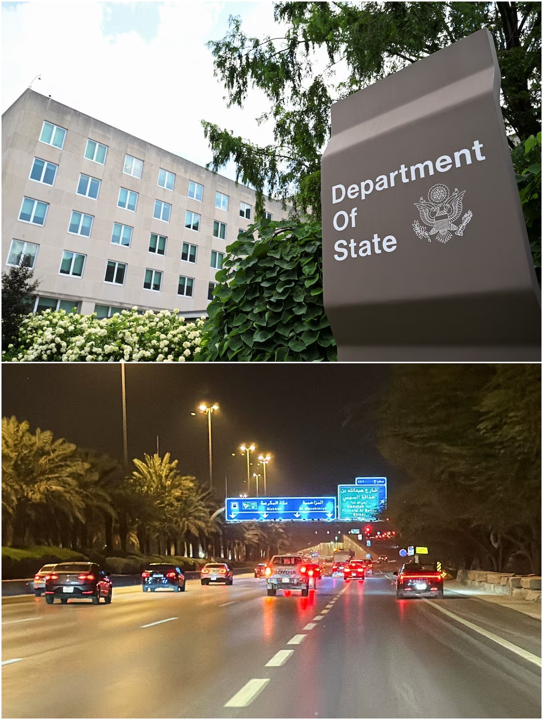 Image in @MarioNawfal's post: 🚨🇺🇲🇸🇦 Washington has ordered non-essential embassy personnel and their families to LEAVE SAUDI as H…