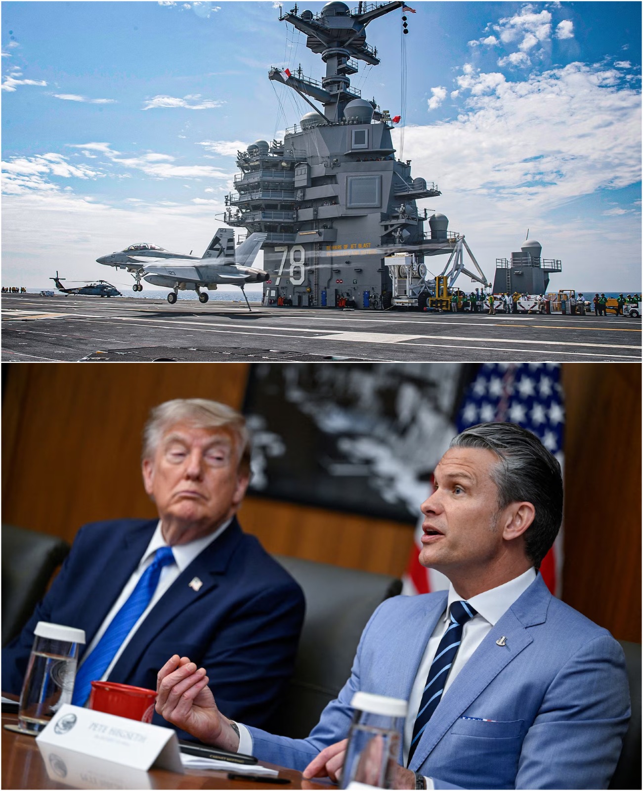 Image in @MarioNawfal's post: 🇺🇲🇮🇷 The U.S. war machine revs up as Iran talks teeter...
Diplomatic efforts to restart negotiatio…