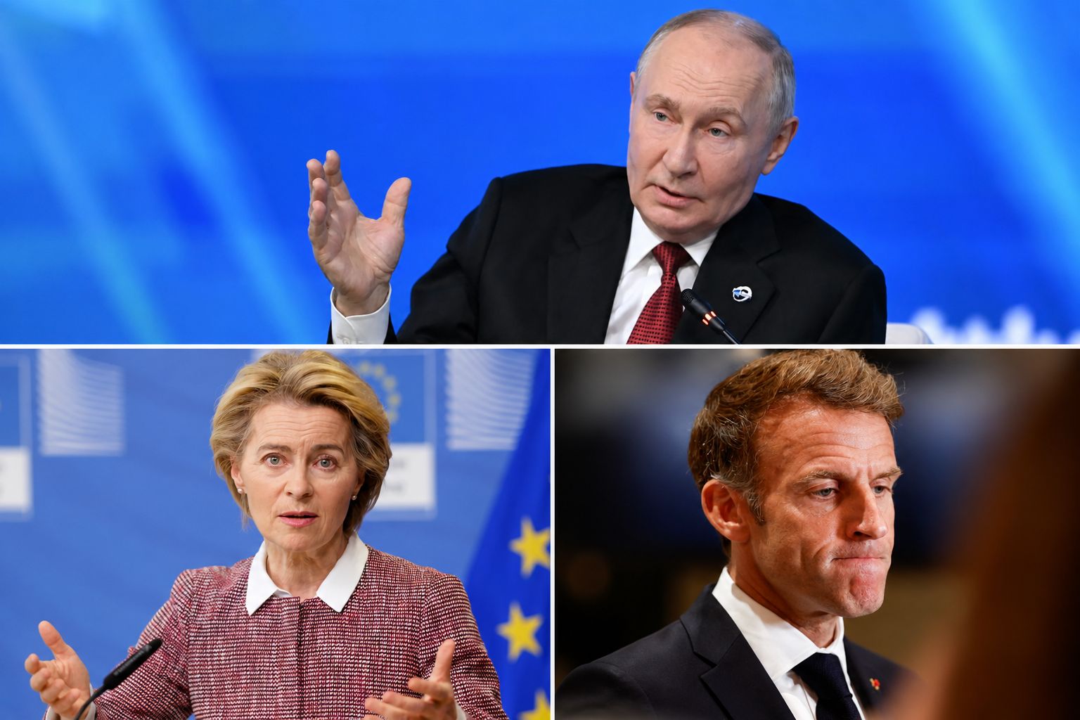 Image in @MarioNawfal's post: 🇪🇺🇷🇺🇺🇸 Europe is hunting for someone to talk to Putin before it gets cut out of the Ukraine peace t…