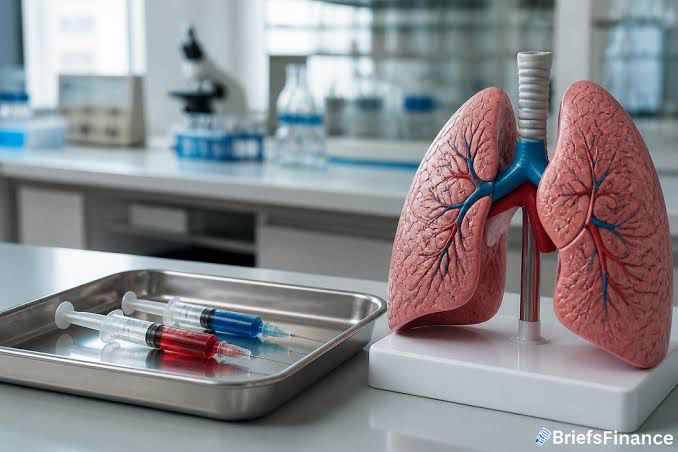 Image in @MarioNawfal's post: 🇺🇸 NEW drug combo cuts the risk of dying by 58% in AGGRESSIVE lung cancers cases.
Amgen’s drug Imd…